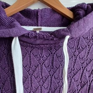 Free People Sunstone hoodie oversized sweater high low hem